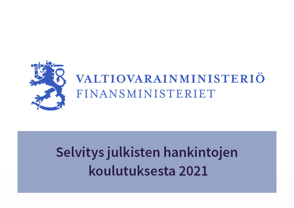 Valtiovarainministeriö: Selvitys julkisten hankintojen koulutuksesta
